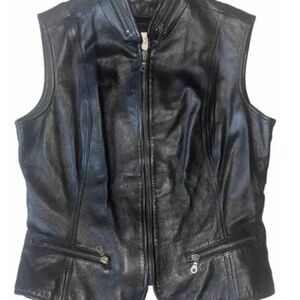 Real Black Leather Norstrom  Vest by Arrow
